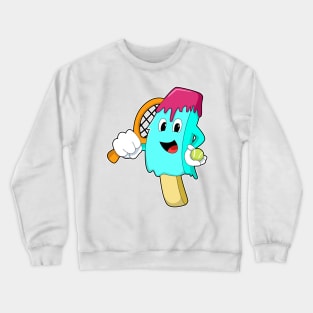 Ice cream at Tennis with Tennis racket Crewneck Sweatshirt